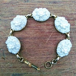 Vintage White floral bracelet